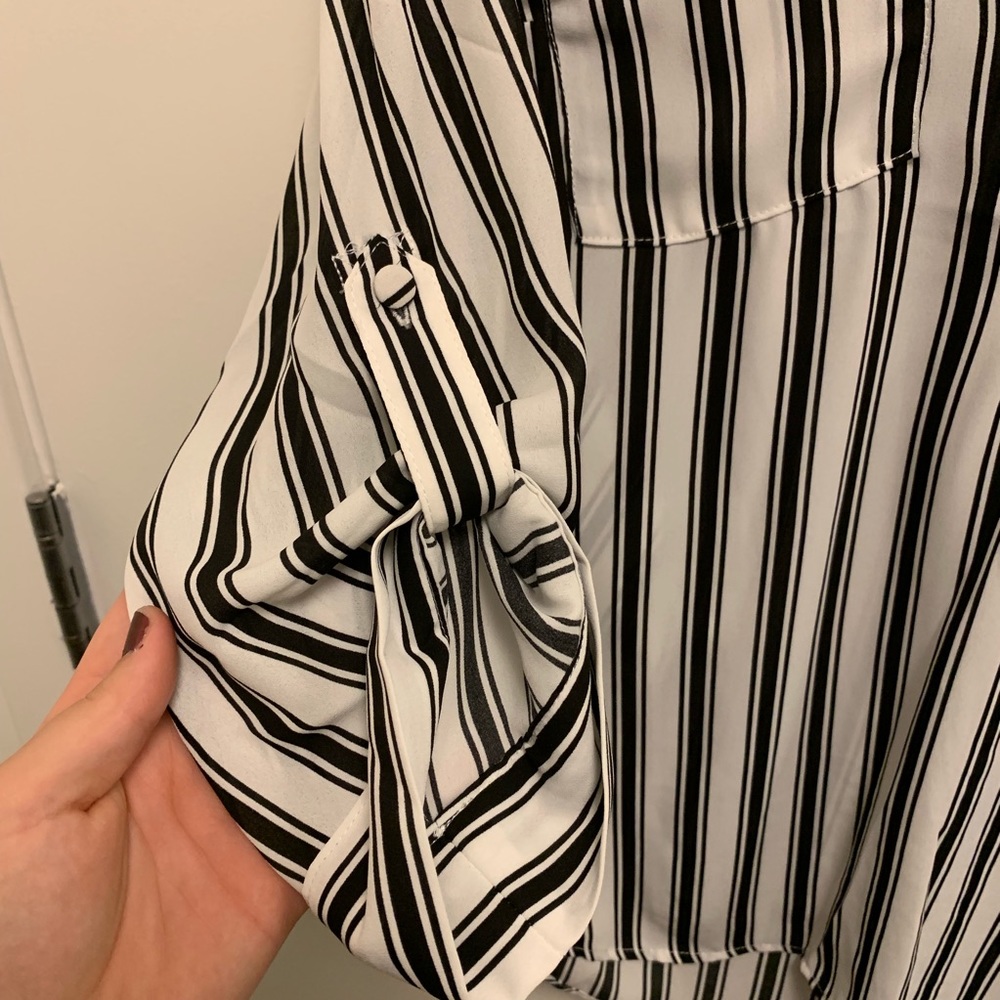 Torrid Striped Button-up Blouse - Picture 4 of 4